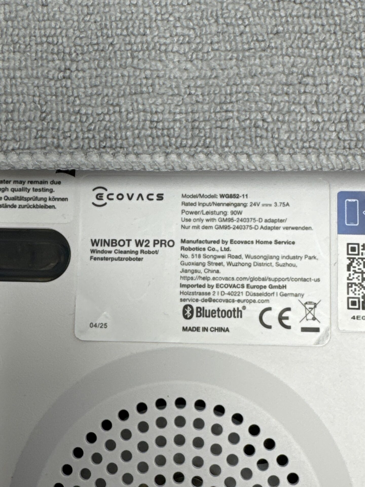 Langų valymo robotas ECOVACS (WINBOT W2 PRO) (naudota) — nuotrauka 6