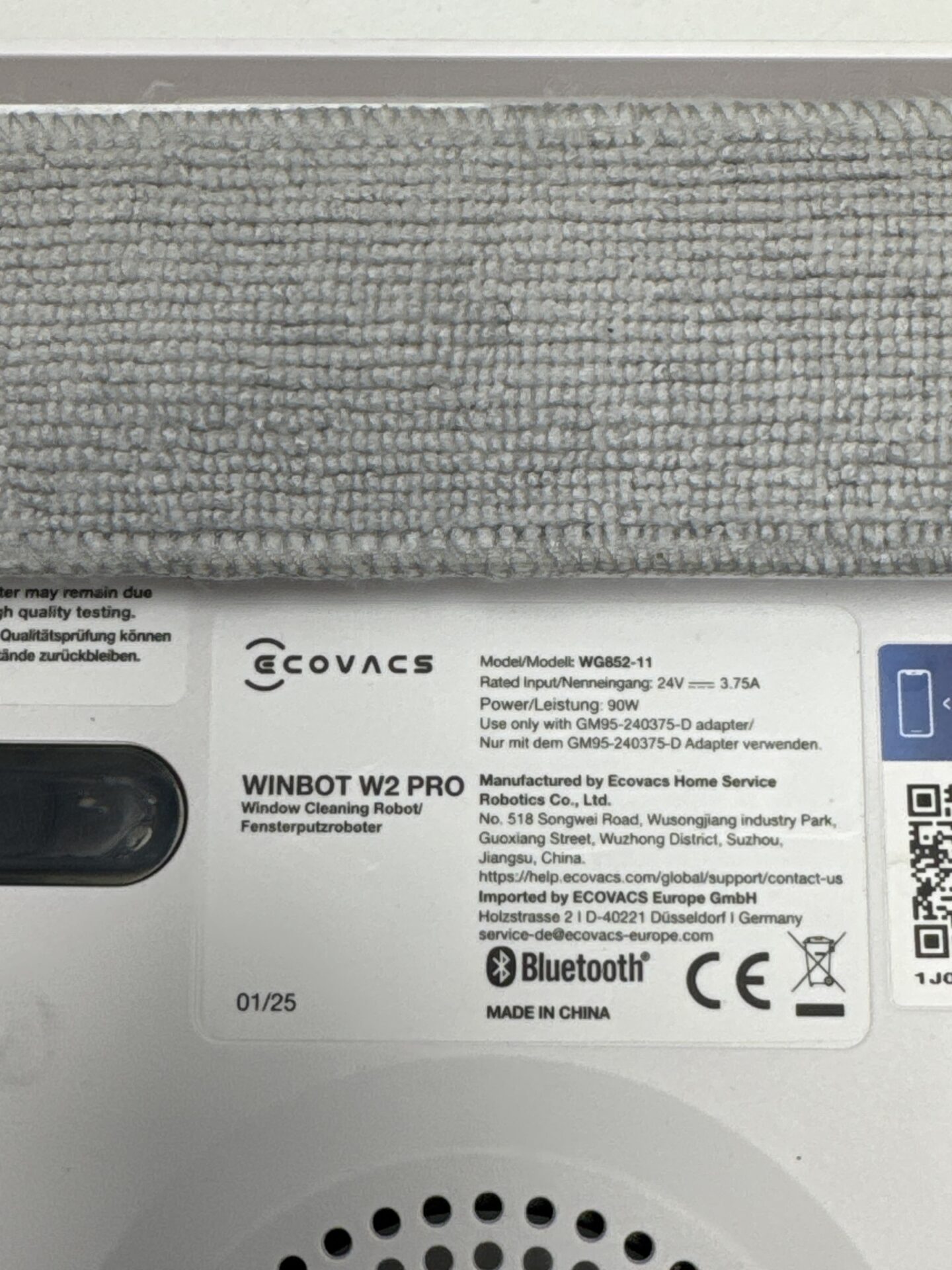 Langų valymo robotas ECOVACS (WINBOT W2 PRO) (naudota) — nuotrauka 7