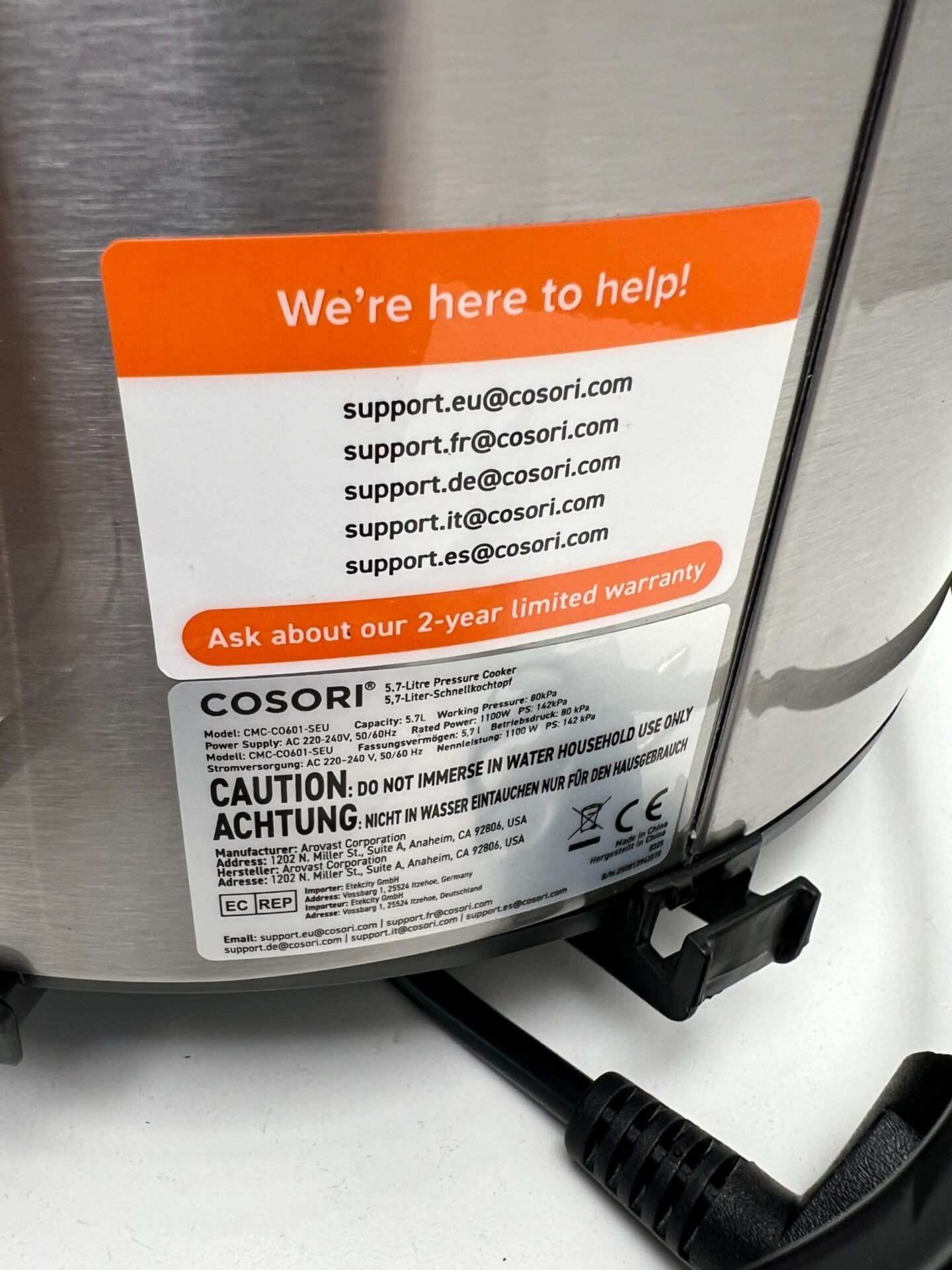 COSORI greitpuodis (5,7 l, 9-in-1) (naudota) — nuotrauka 11