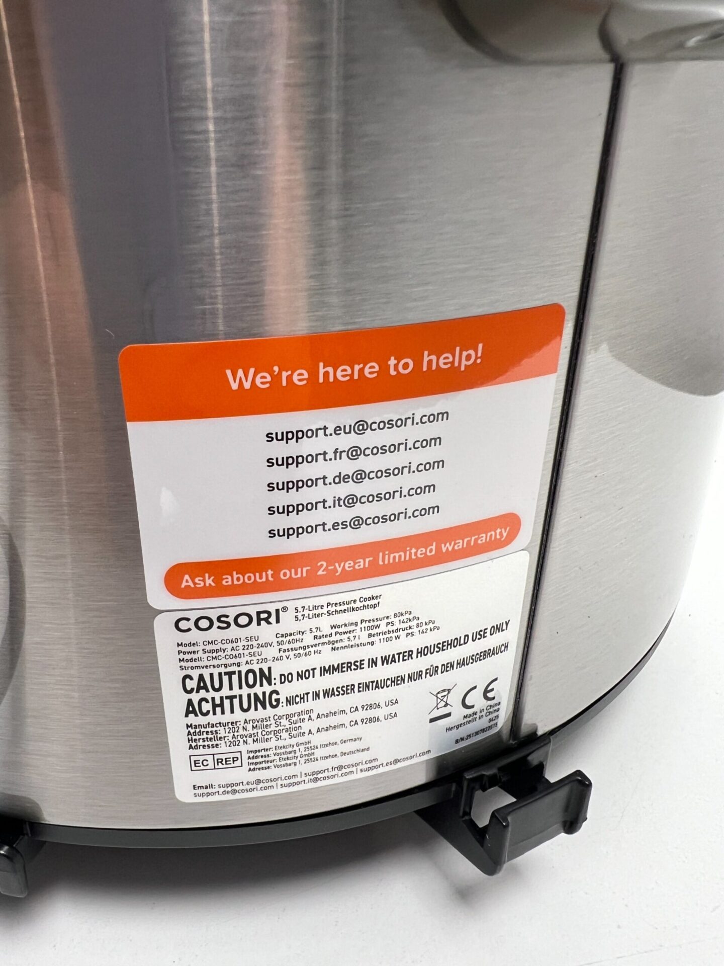 COSORI greitpuodis (5,7 l, 9-in-1) (naudota) — nuotrauka 8