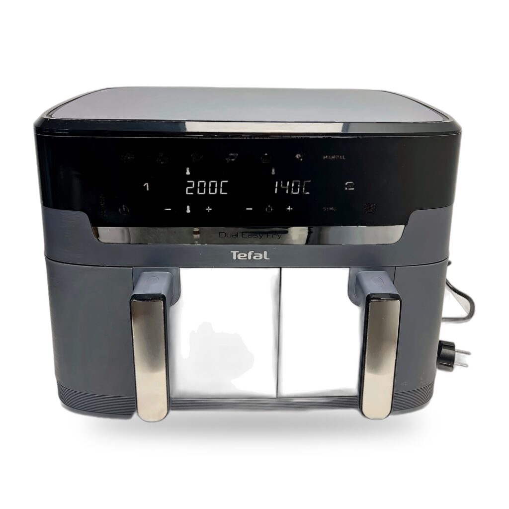 Tefal dviejų kamerų karšto oro gruzdintuvė (Dual Easy Fry XXL EY942B) (naudota)