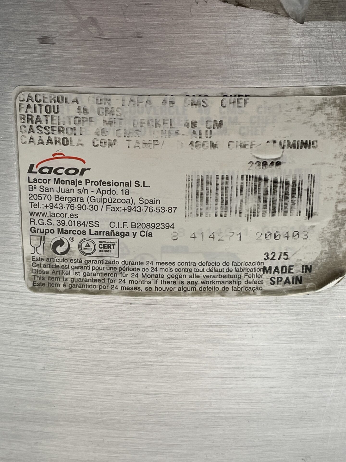 Lacor virimo puodas su dangčiu (20040) (naudota) — nuotrauka 7