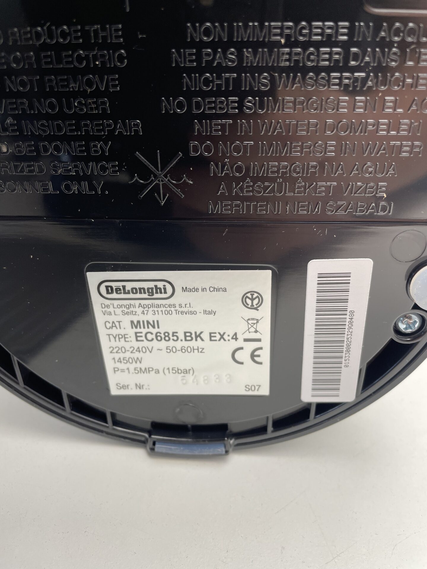 Espreso kavos aparatas De’Longhi (EC685.BK) (naudota) — nuotrauka 9