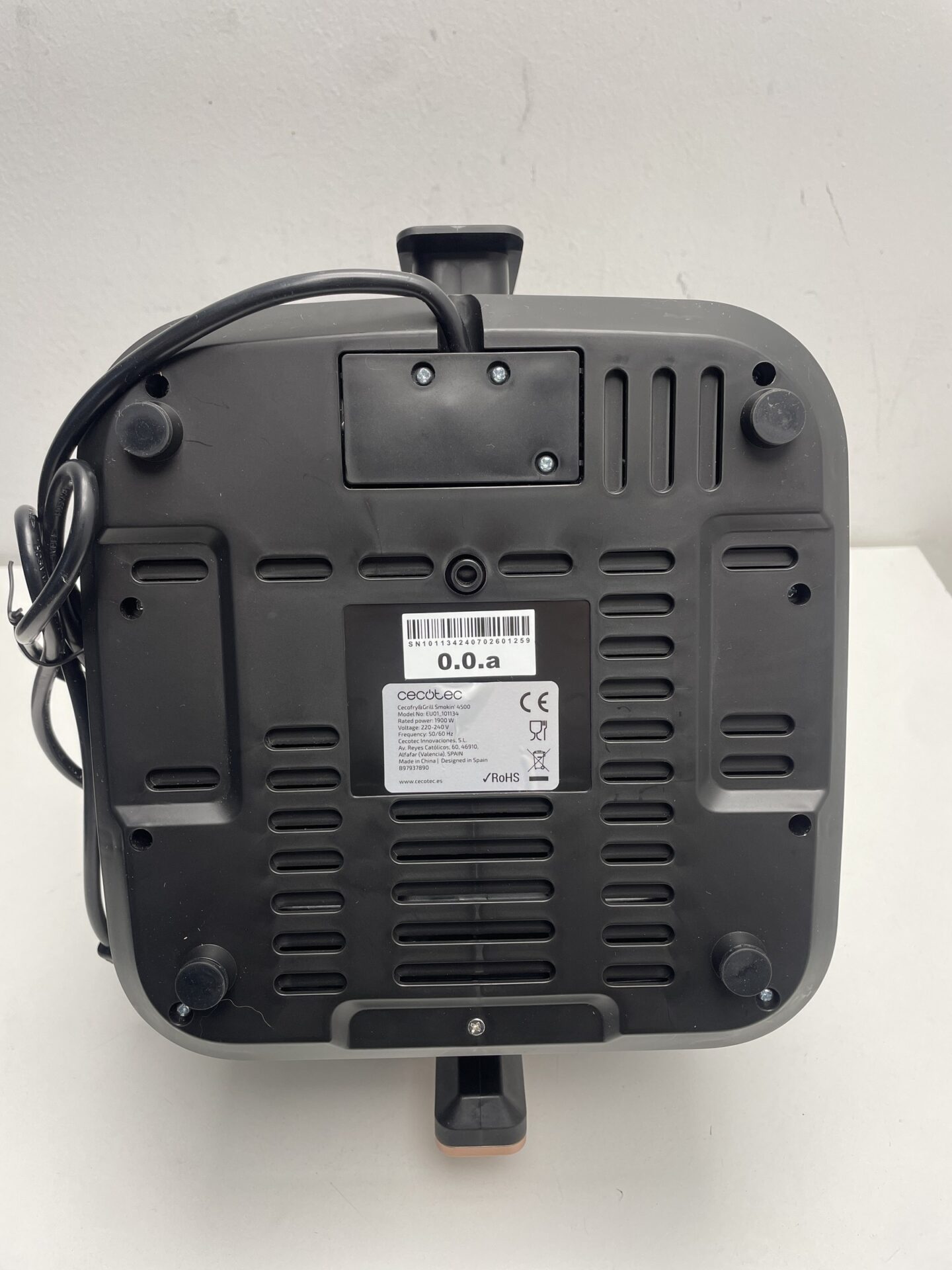 Cecotec karšto oro gruzdintuvė (Cecofry&Grill Smokin’ 4500) (naudota) — nuotrauka 11
