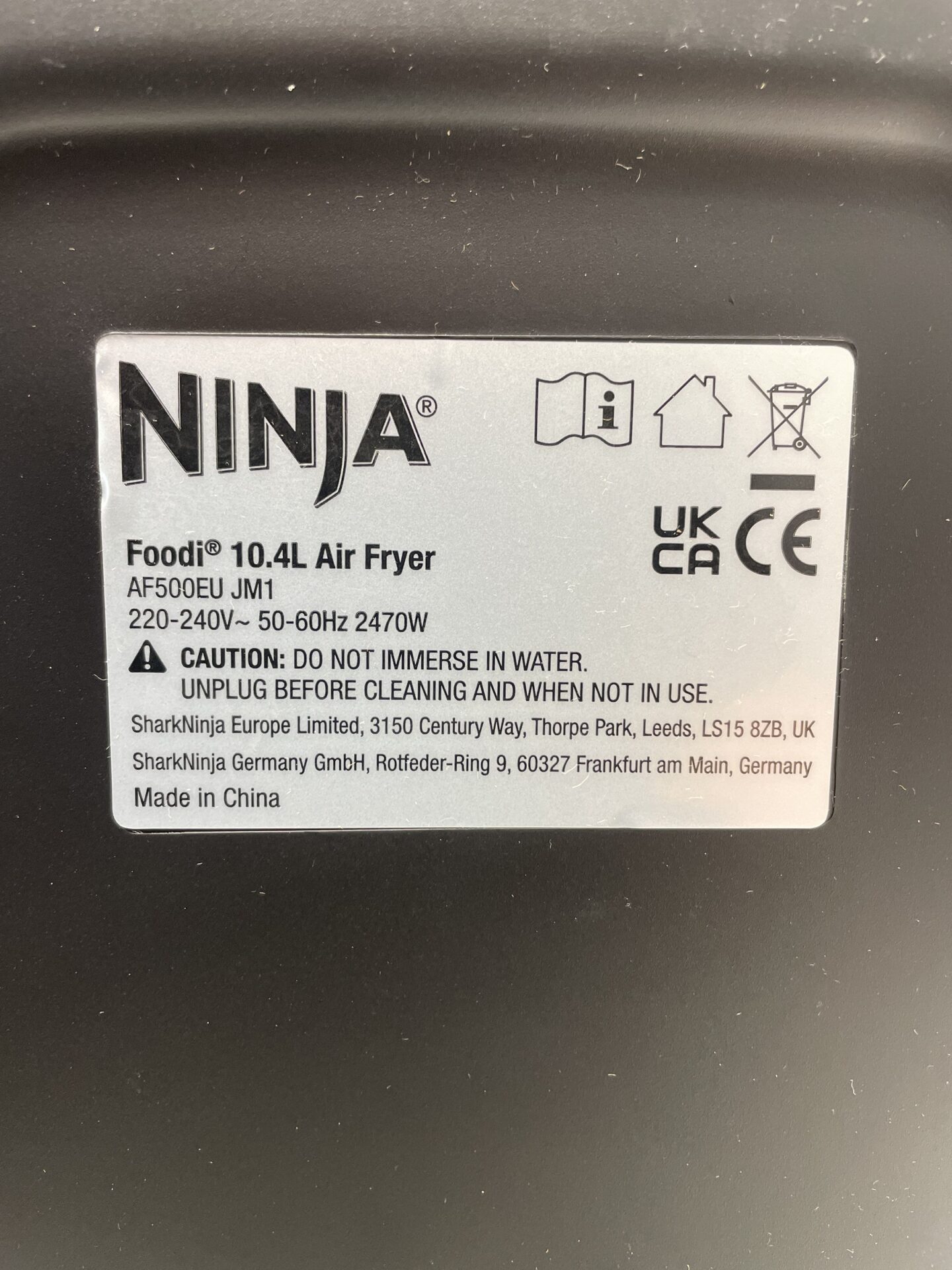 Karšto oro gruzdintuvė „Ninja“ (AF500EU) (naudota) — nuotrauka 14